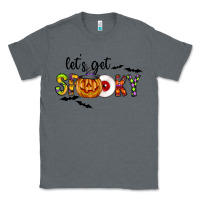 Charcoal Heather Let's Get Spooky Classic Tee - CowhideDigitalArt