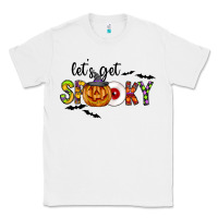 White Let's Get Spooky Classic Tee - CowhideDigitalArt