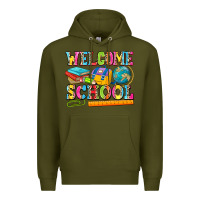 Army Green welcome school Premium Hoodie - NancyCooperArtShop