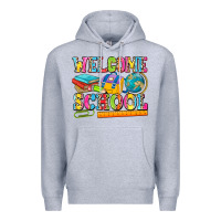 Heather Grey welcome school Premium Hoodie - NancyCooperArtShop