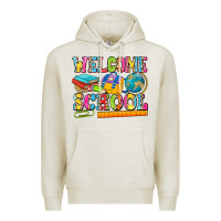 Oatmeal Heather welcome school Premium Hoodie - NancyCooperArtShop