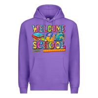 Purple welcome school Premium Hoodie - NancyCooperArtShop