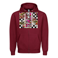Burgundy race Zipper Hoodie - JahusDesignShop
