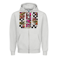 Dove Grey race Zipper Hoodie - JahusDesignShop