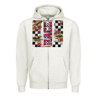 Oatmeal Heather race Zipper Hoodie - JahusDesignShop