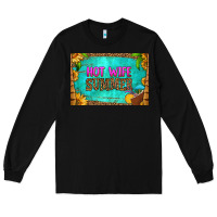 Black hot wife summer skinny metal can holder Long Sleeve Tee - HRA Design Shop
