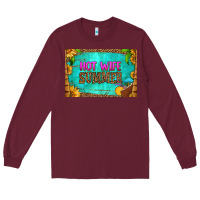 Burgundy hot wife summer skinny metal can holder Long Sleeve Tee - HRA Design Shop