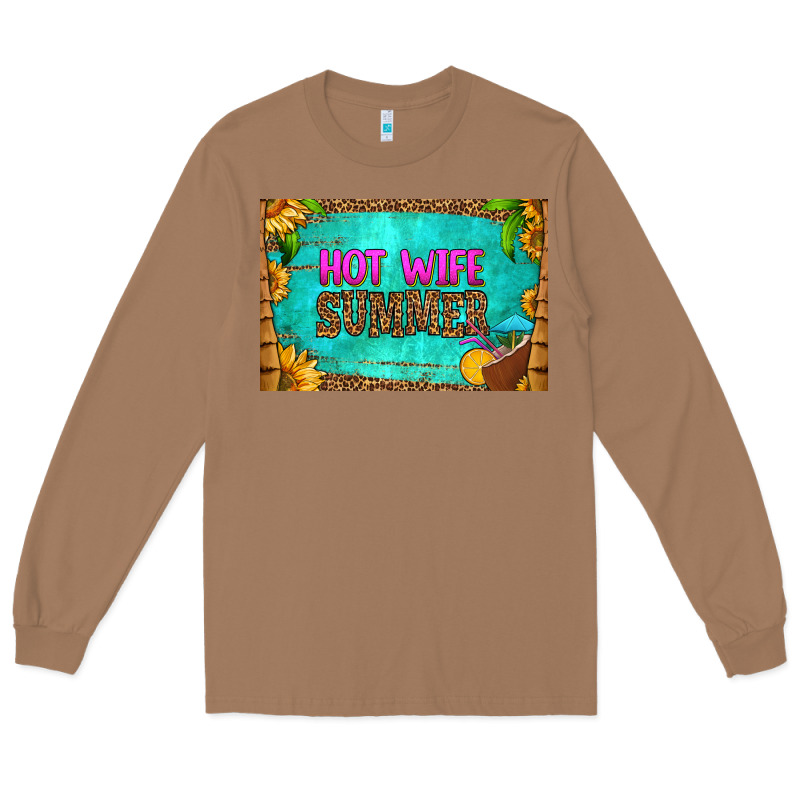 Hot Wife Summer Skinny Metal Can Holder Long Sleeve Tee by HRA Design Shop | Teevron
