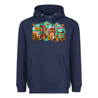 Navy thanksgiving coffee Heavyweight Hoodie - Jasminsmagicworld