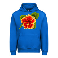 Cobalt Hawaiian Hibiscus Flower Urban Hoodie - LillyAllenDesigns