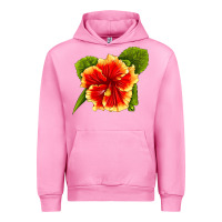 Fuchsia Pink Hawaiian Hibiscus Flower Urban Hoodie - LillyAllenDesigns