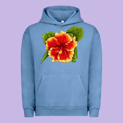 Hawaiian Hibiscus Flower Urban Hoodie Designed By Lillyallendesigns