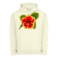 Pigment Pistachio Hawaiian Hibiscus Flower Urban Hoodie - LillyAllenDesigns