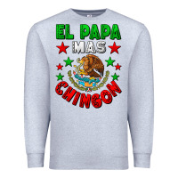 Heather Grey El Papa Mas Chingon Mexican Premium Sweatshirt - LillyAllenDesigns