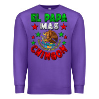Purple El Papa Mas Chingon Mexican Premium Sweatshirt - LillyAllenDesigns