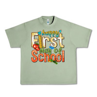 Oil Green happy first day of school Urban Heavy Tee - texasbilliewilder