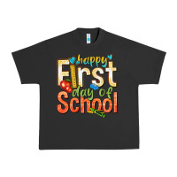 Pigment Black happy first day of school Urban Heavy Tee - texasbilliewilder