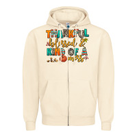 Sandshell thankful  blessed and kind of a mess Zipper Hoodie - AdoDesignShop