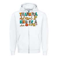 Thankful  Blessed And Kind Of A Mess Zipper Hoodie | Teevron