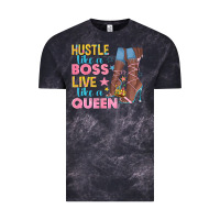 Cloud Black hustle like a boss live like a queen Vintage Tee - texasbilliewilder