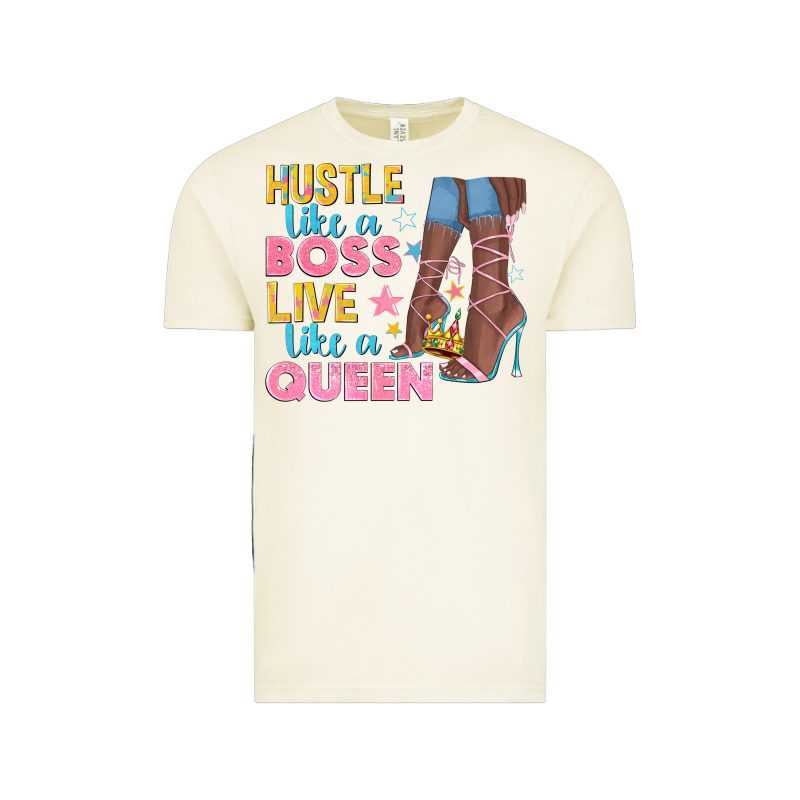 Hustle Like A Boss Live Like A Queen Vintage Tee by texasbilliewilder | Teevron