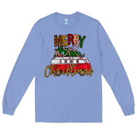 Colony Blue merry christmas Long Sleeve Tee - CowhideDigitalArt