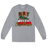 Heather Grey merry christmas Long Sleeve Tee - CowhideDigitalArt