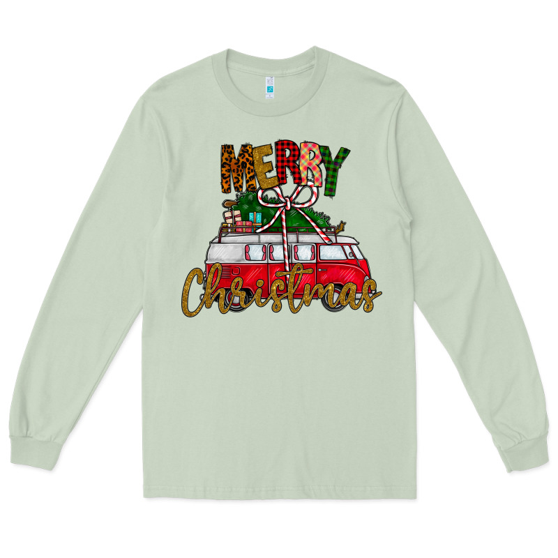 Merry Christmas Long Sleeve Tee by CowhideDigitalArt | Teevron