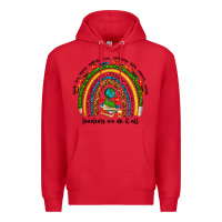 Red teachers we do it all rainbow Premium Hoodie - NancyCooperArtShop