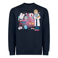 Navy stay healthy nurse Heavyweight Sweatshirt - MaliasSmallBusiness