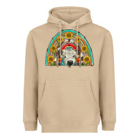 Mushroom scottish white calf  rainbow Heavyweight Hoodie - BarkalooDesign