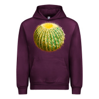 Mauve Wine Golden Barrel Cactus Urban Hoodie - LillyAllenDesigns