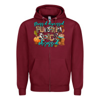 Burgundy stressed depressed pumpkin spice obsessed Zipper Hoodie - AdoDesignShop