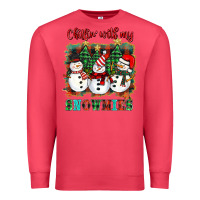 Cardinal chillin with my snowies Premium Sweatshirt - BarkalooDesign