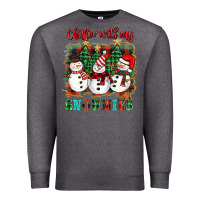 Charcoal Heather chillin with my snowies Premium Sweatshirt - BarkalooDesign