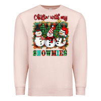 Pale Pink chillin with my snowies Premium Sweatshirt - BarkalooDesign