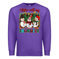 Purple chillin with my snowies Premium Sweatshirt - BarkalooDesign
