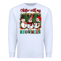 White chillin with my snowies Premium Sweatshirt - BarkalooDesign