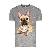 Cloud Rock French bulldog sitting Vintage Tee - RanaPortraitStore