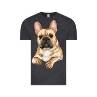 Vintage Black French bulldog sitting Vintage Tee - RanaPortraitStore