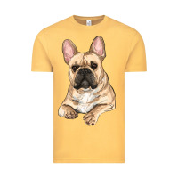 Vintage Mustard French bulldog sitting Vintage Tee - RanaPortraitStore