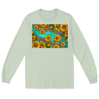 Matcha western sunflowers skinny metal can holder Long Sleeve Tee - HRA Design Shop
