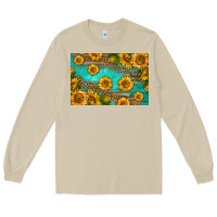 Mushroom western sunflowers skinny metal can holder Long Sleeve Tee - HRA Design Shop