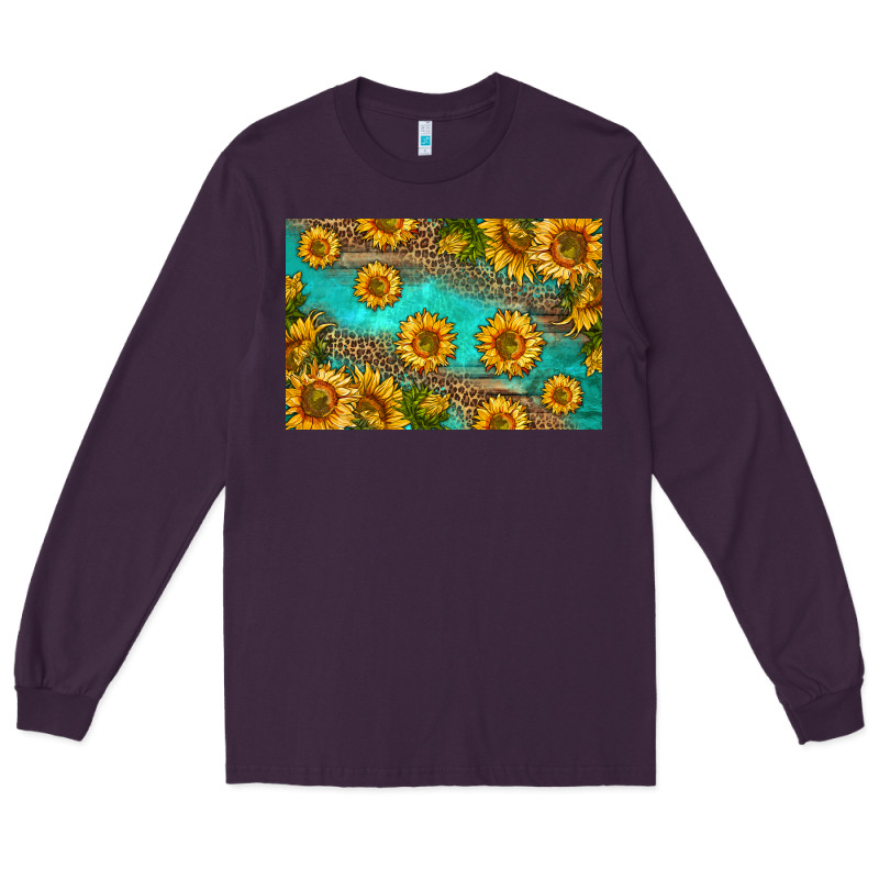 Western Sunflowers Skinny Metal Can Holder Long Sleeve Tee by HRA Design Shop | Teevron