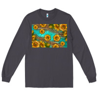 Smoke western sunflowers skinny metal can holder Long Sleeve Tee - HRA Design Shop
