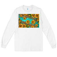 White western sunflowers skinny metal can holder Long Sleeve Tee - HRA Design Shop