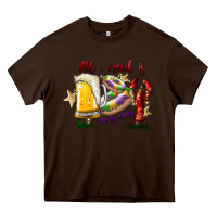Chocolate Brown all i need is beer king cake crawfish Heavy Core Tee - SublimationCraftShop