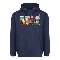 Navy teacher fuel coffee cups Heavyweight Hoodie - Jasminsmagicworld