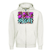 Oatmeal Heather race mom Zipper Hoodie - JahusDesignShop