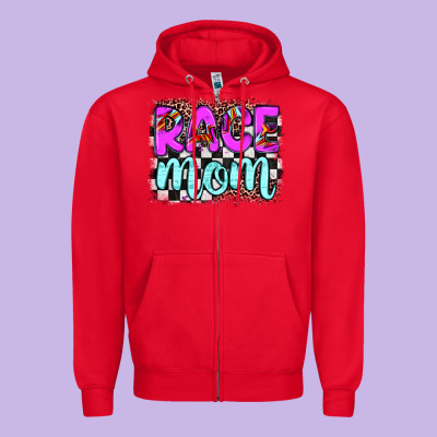 Race Mom Zipper Hoodie Designed By Jahusdesignshop